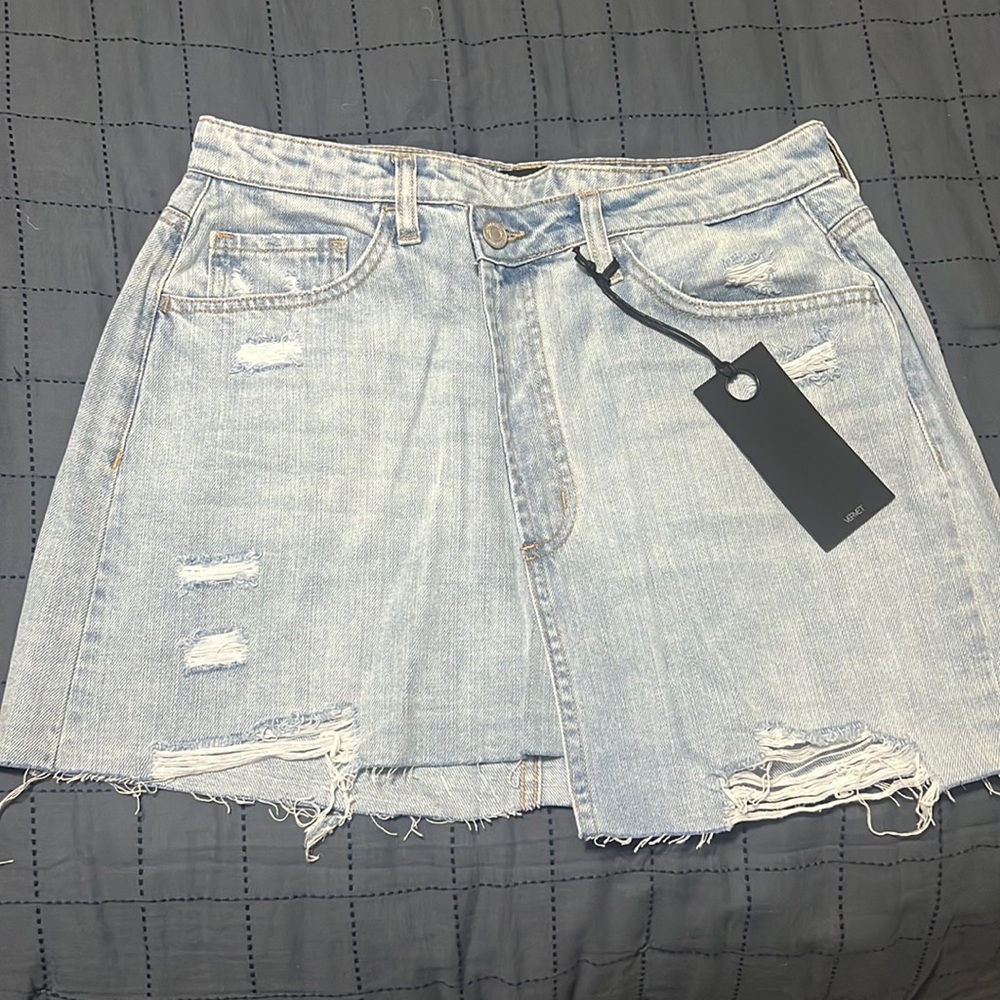 High Rise Asymmetrical Skirt
